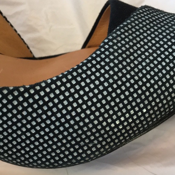 L.A.M.B Black White Leather D’orsay Stiletto Heels Size 8.5 - Picture 7 of 12